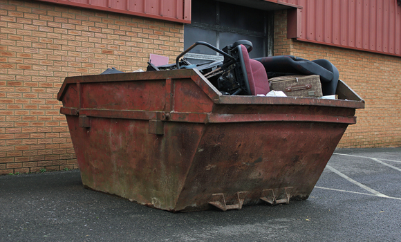 rent a dumpster to get rid of old furniture