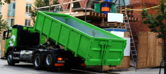 Roll-off dumpster truck